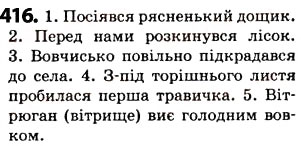 Завдання № 416 - § 51. Префікс і суфікс - ГДЗ Українська мова 5 клас О.В. Заболотний 2013