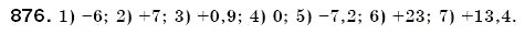 Завдання № 876 - 30. Цілі числа. Раціональні числа - ГДЗ Математика 6 клас А.Г. Мерзляк, В.Б. Полонський, М.С. Якір 2006
