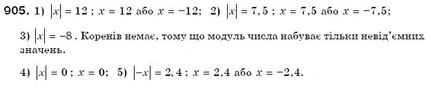 Завдання № 905 - 31. Модуль числа - ГДЗ Математика 6 клас А.Г. Мерзляк, В.Б. Полонський, М.С. Якір 2006