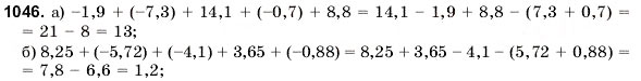 Завдання № 1046 - 35. Додавання двох чисел з різними знаками - ГДЗ Математика 6 клас Г.М. Янченко, В.Р. Кравчук 2006