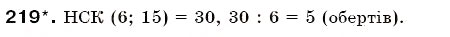 Завдання № 219 - § 6. Найменше спільне кратне - ГДЗ Математика 6 клас Г.П. Бевз, В.Г. Бевз 2006