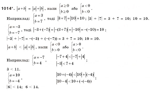 Завдання № 1014 - § 30. Додавання раціональних чисел - ГДЗ Математика 6 клас Г.П. Бевз, В.Г. Бевз 2006