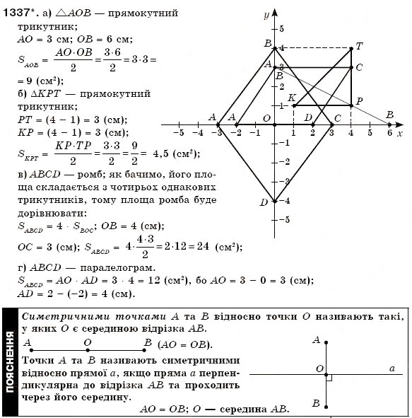 Завдання № 1337 - § 39. Координатна площина - ГДЗ Математика 6 клас Г.П. Бевз, В.Г. Бевз 2006