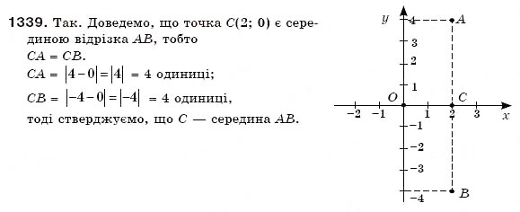 Завдання № 1339 - § 39. Координатна площина - ГДЗ Математика 6 клас Г.П. Бевз, В.Г. Бевз 2006