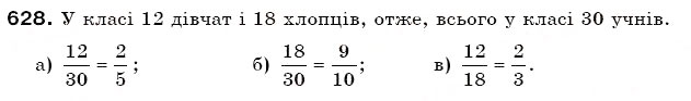 Завдання № 628 - § 17. Відношення - ГДЗ Математика 6 клас Г.П. Бевз, В.Г. Бевз 2006