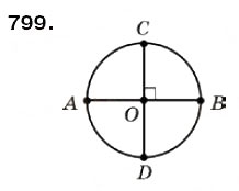 Завдання № 799 - § 23. Коло і круг - ГДЗ Математика 6 клас Г.П. Бевз, В.Г. Бевз 2006