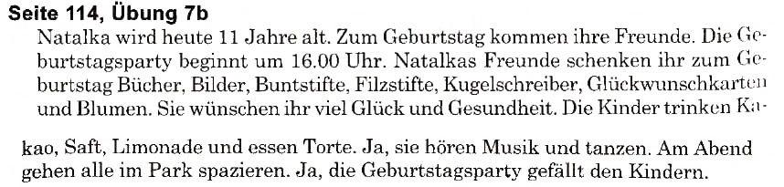 Завдання № s114u7b - Feste und Traditionen (Stunden 1-10) - ГДЗ Німецька мова 6 клас Н.П. Басай 2006