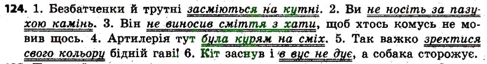 Завдання № 124 - § 12. Фразеологізми в ролі членів речення - ГДЗ Українська мова 6 клас О.П. Глазова 2014