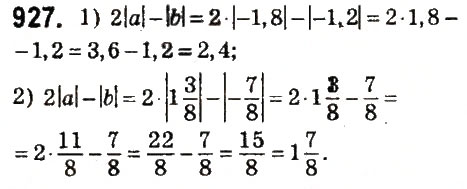 Завдання № 927 - § 36. Модуль числа - ГДЗ Математика 6 клас О.С. Істер 2014
