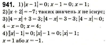 Завдання № 941 - § 36. Модуль числа - ГДЗ Математика 6 клас О.С. Істер 2014