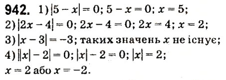 Завдання № 942 - § 36. Модуль числа - ГДЗ Математика 6 клас О.С. Істер 2014