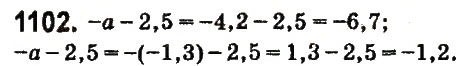 Завдання № 1102 - § 41. Віднімання раціональних чисел - ГДЗ Математика 6 клас О.С. Істер 2014