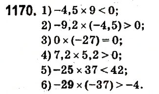 Завдання № 1170 - § 43. Множення раціональних чисел - ГДЗ Математика 6 клас О.С. Істер 2014