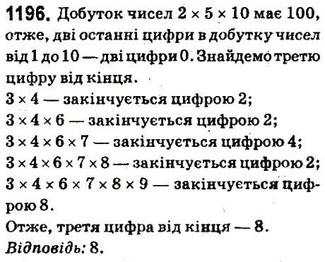 Завдання № 1196 - § 43. Множення раціональних чисел - ГДЗ Математика 6 клас О.С. Істер 2014
