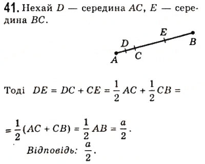 Завдання № 41 - 2. Відрізок і його довжина - ГДЗ Геометрія 7 клас А.Г. Мерзляк, В.Б. Полонський, М.С. Якір 2008