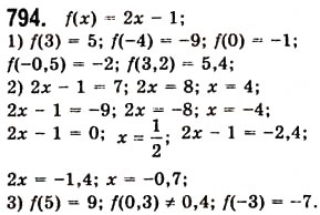Завдання № 794 - 21. Способи задання функції - ГДЗ Алгебра 7 клас А.Г. Мерзляк, В.Б. Полонський, М.С. Якір 2008
