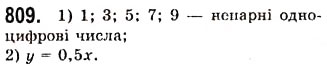 Завдання № 809 - 21. Способи задання функції - ГДЗ Алгебра 7 клас А.Г. Мерзляк, В.Б. Полонський, М.С. Якір 2008