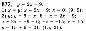 Завдання № 872 - 23. Лінійна функція, її графік і властивості - ГДЗ Алгебра 7 клас А.Г. Мерзляк, В.Б. Полонський, М.С. Якір 2008