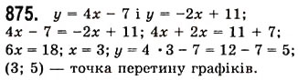 Завдання № 875 - 23. Лінійна функція, її графік і властивості - ГДЗ Алгебра 7 клас А.Г. Мерзляк, В.Б. Полонський, М.С. Якір 2008