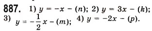 Завдання № 887 - 23. Лінійна функція, її графік і властивості - ГДЗ Алгебра 7 клас А.Г. Мерзляк, В.Б. Полонський, М.С. Якір 2008