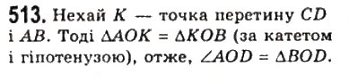Завдання № 513 - 20. Деякі властивості кола. Дотична до кола - ГДЗ Геометрія 7 клас А.Г. Мерзляк, В.Б. Полонський, М.С. Якір 2008