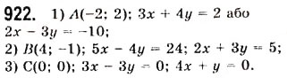 Завдання № 922 - 24. Рівняння з двома змінними - ГДЗ Алгебра 7 клас А.Г. Мерзляк, В.Б. Полонський, М.С. Якір 2008