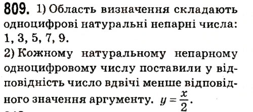 Завдання № 809 - § 3. Функції - ГДЗ Алгебра 7 клас А.Г. Мерзляк, В.Б. Полонський, М.С. Якір 2015