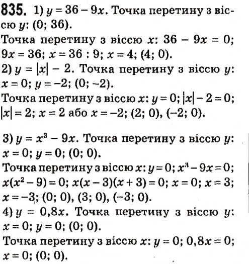 Завдання № 835 - § 3. Функції - ГДЗ Алгебра 7 клас А.Г. Мерзляк, В.Б. Полонський, М.С. Якір 2015