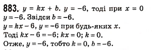 Завдання № 883 - § 3. Функції - ГДЗ Алгебра 7 клас А.Г. Мерзляк, В.Б. Полонський, М.С. Якір 2015