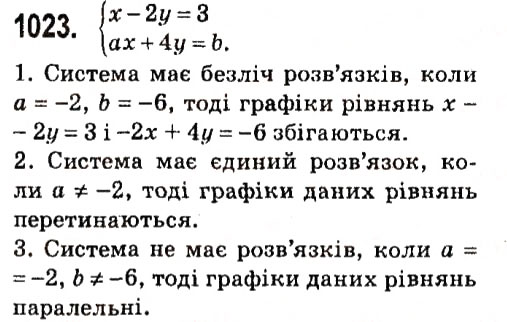 Завдання № 1023 - § 4. Системи лінійних рівнянь із двома змінними - ГДЗ Алгебра 7 клас А.Г. Мерзляк, В.Б. Полонський, М.С. Якір 2015