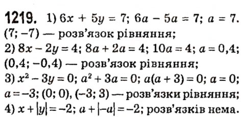 Завдання № 1219 - § 4. Системи лінійних рівнянь із двома змінними - ГДЗ Алгебра 7 клас А.Г. Мерзляк, В.Б. Полонський, М.С. Якір 2015