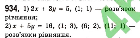 Завдання № 934 - § 4. Системи лінійних рівнянь із двома змінними - ГДЗ Алгебра 7 клас А.Г. Мерзляк, В.Б. Полонський, М.С. Якір 2015