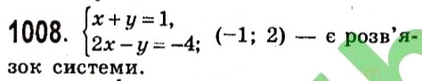 Завдання № 1008 - Розділ 3. Лінійні рівняння та їх функції - ГДЗ Алгебра 7 клас О.С. Істер 2015