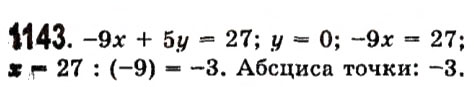 Завдання № 1143 - Розділ 3. Лінійні рівняння та їх функції - ГДЗ Алгебра 7 клас О.С. Істер 2015