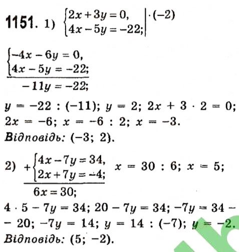 Завдання № 1151 - Розділ 3. Лінійні рівняння та їх функції - ГДЗ Алгебра 7 клас О.С. Істер 2015