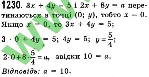 Завдання № 1230 - Розділ 3. Лінійні рівняння та їх функції - ГДЗ Алгебра 7 клас О.С. Істер 2015