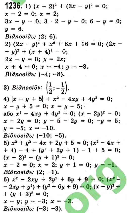 Завдання № 1236 - Розділ 3. Лінійні рівняння та їх функції - ГДЗ Алгебра 7 клас О.С. Істер 2015