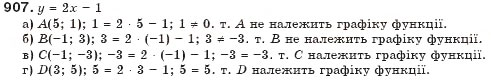 Завдання № 907 - § 22. Графік функції - ГДЗ Алгебра 7 клас Г.П. Бевз, В.Г. Бевз 2007