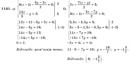 Завдання № 1141 - § 28. Спосіб додавання - ГДЗ Алгебра 7 клас Г.П. Бевз, В.Г. Бевз 2007