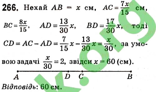 Завдання № 266 - § 2. Трикутники - ГДЗ Геометрія 7 клас А.Г. Мерзляк, В.Б. Полонський, М.С. Якір 2015