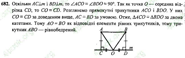 Завдання №  682 - Вправи для повторення курсу геометрії 7 класу - ГДЗ Геометрія 7 клас А.Г. Мерзляк, В.Б. Полонський, М.С.Якір 2020 