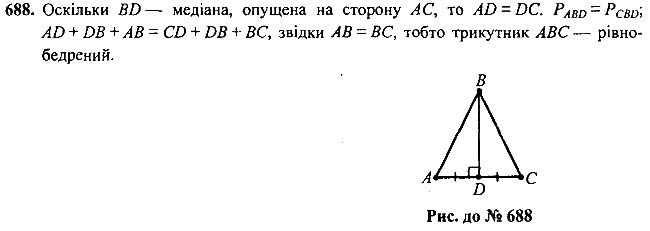 Завдання №  688 - Вправи для повторення курсу геометрії 7 класу - ГДЗ Геометрія 7 клас А.Г. Мерзляк, В.Б. Полонський, М.С.Якір 2020 
