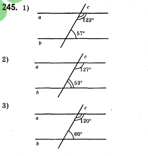 Завдання № 245 - Розділ 2. Взаємне розміщення прямих на площині - ГДЗ Геометрія 7 клас М.I. Бурда, Н.А. Тарасенкова 2015