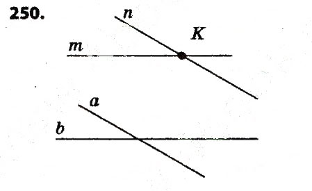 Завдання № 250 - Розділ 2. Взаємне розміщення прямих на площині - ГДЗ Геометрія 7 клас О.С. Істер 2015