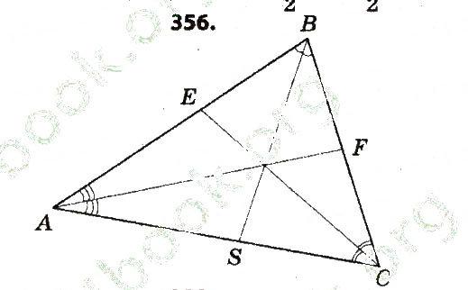 Завдання № 356 - Розділ 3. Трикутники. Ознаки рівності трикутників - ГДЗ Геометрія 7 клас О.С. Істер 2015