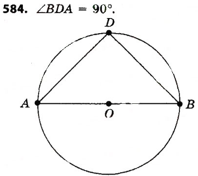 Завдання № 584 - Розділ 4. Коло і круг. Геометричні побудови - ГДЗ Геометрія 7 клас О.С. Істер 2015
