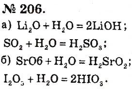Завдання № 206 - Розділ 3. Вода - ГДЗ Хімія 7 клас П.П. Попель, Л.С. Крикля 2015