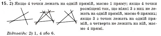 Завдання № 15 - § 1. Точки, прямі, промені - ГДЗ Геометрія 7 клас М.І. Бурда, Н.А. Тарасенкова 2007