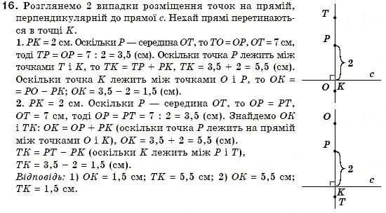 Завдання № 16 - § 6. Перпендикулярні прямі - ГДЗ Геометрія 7 клас М.І. Бурда, Н.А. Тарасенкова 2007