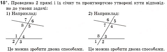 Завдання № 18 - § 7. Паралельні прямі - ГДЗ Геометрія 7 клас М.І. Бурда, Н.А. Тарасенкова 2007